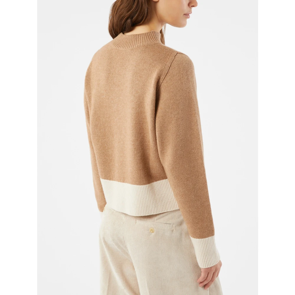 Pennyblack Beige Wollen Blend Vleermuismouw Trui Brown Dames