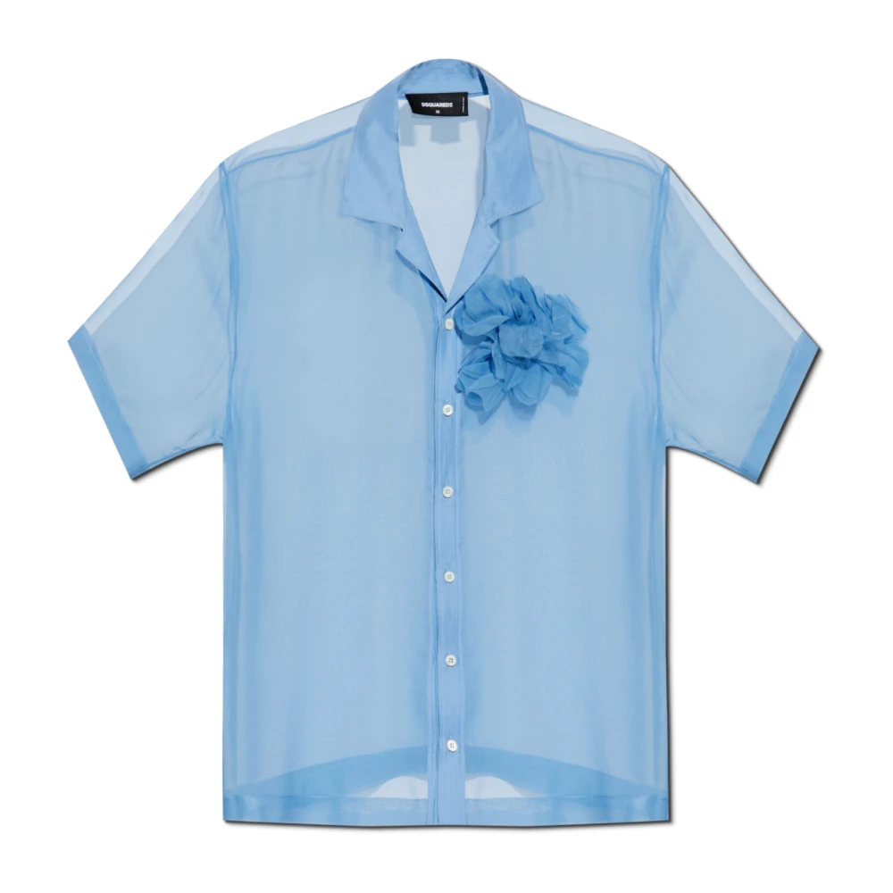 Dsquared2 Zijden overhemd Blue Heren