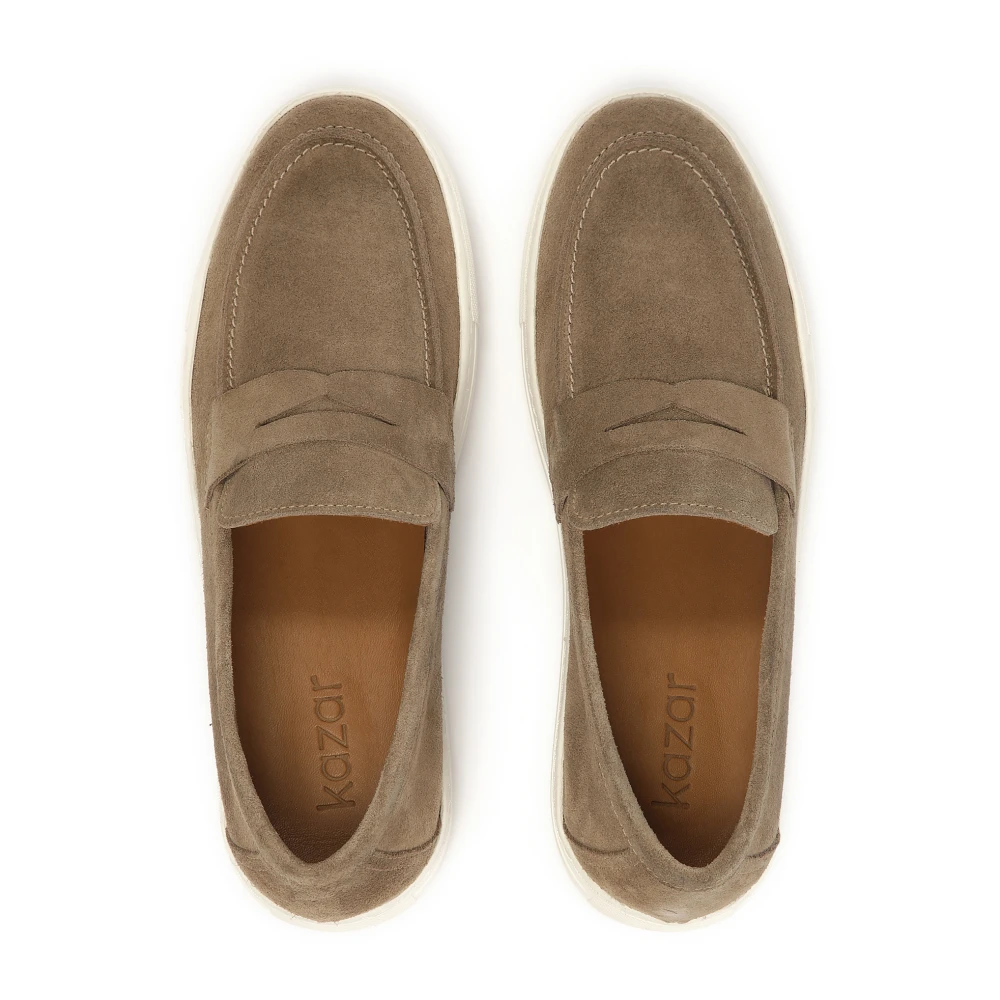 Kazar Taupe sneakers met slip-on bovenwerk Beige Heren