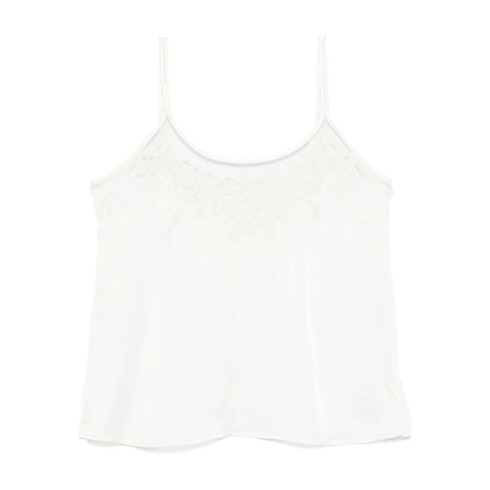 Twinset Women's White Sleeveless Tops, Xl, Topwear Ss25