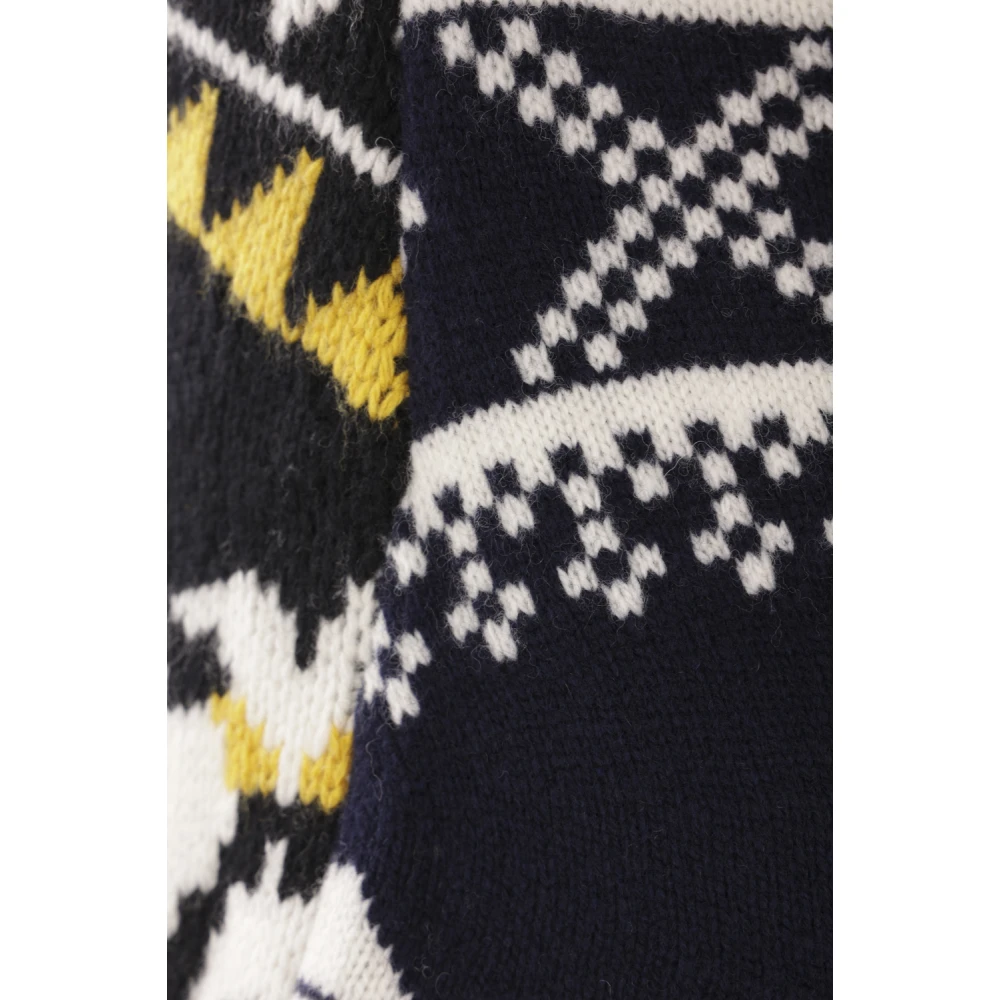 Sacai Grafische Gebreide Trui Black Dames