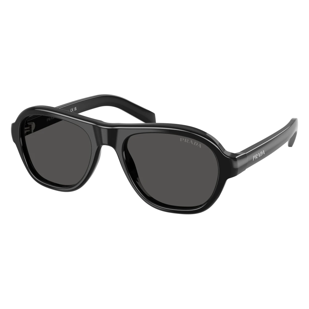 Prada Black/Grey Pr D14s 16K08z Man Sunglasses Acetate Pillow Normal - Image 2