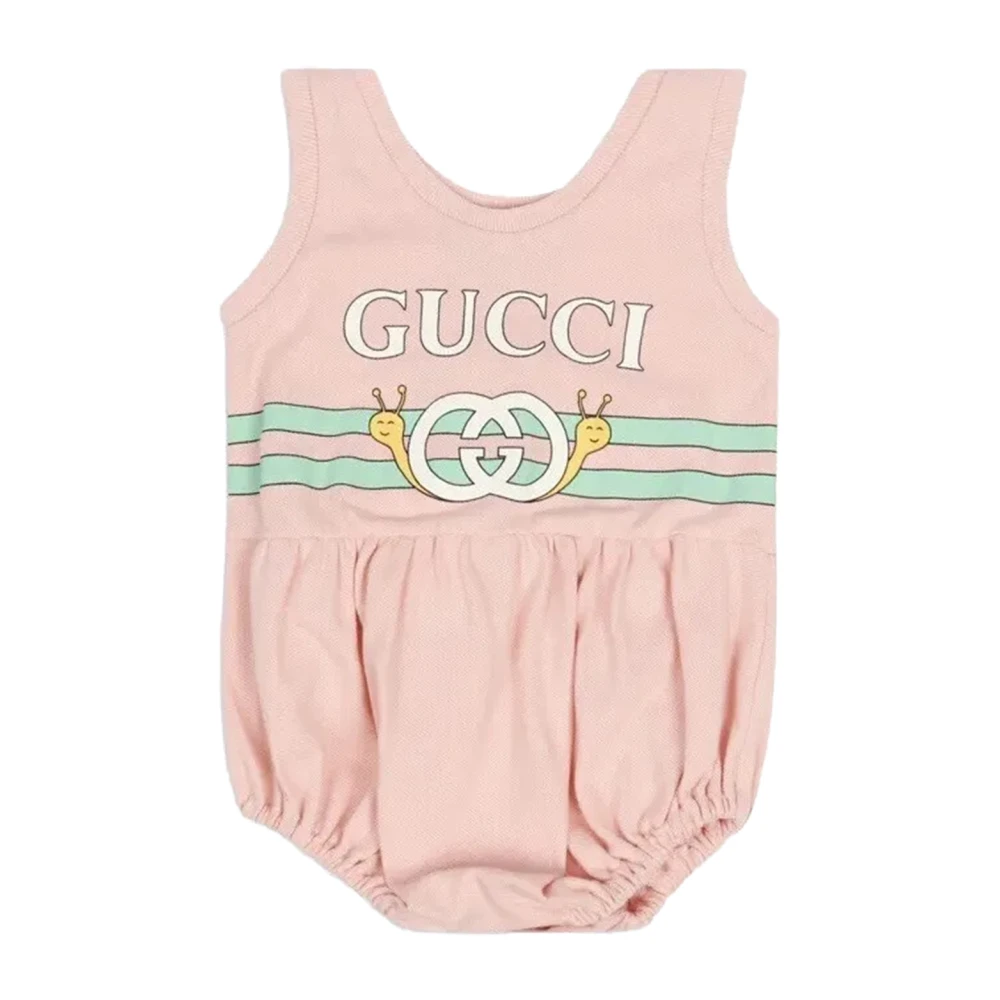 Gucci Barn Clown Onesie med Logo Pink, Flicka