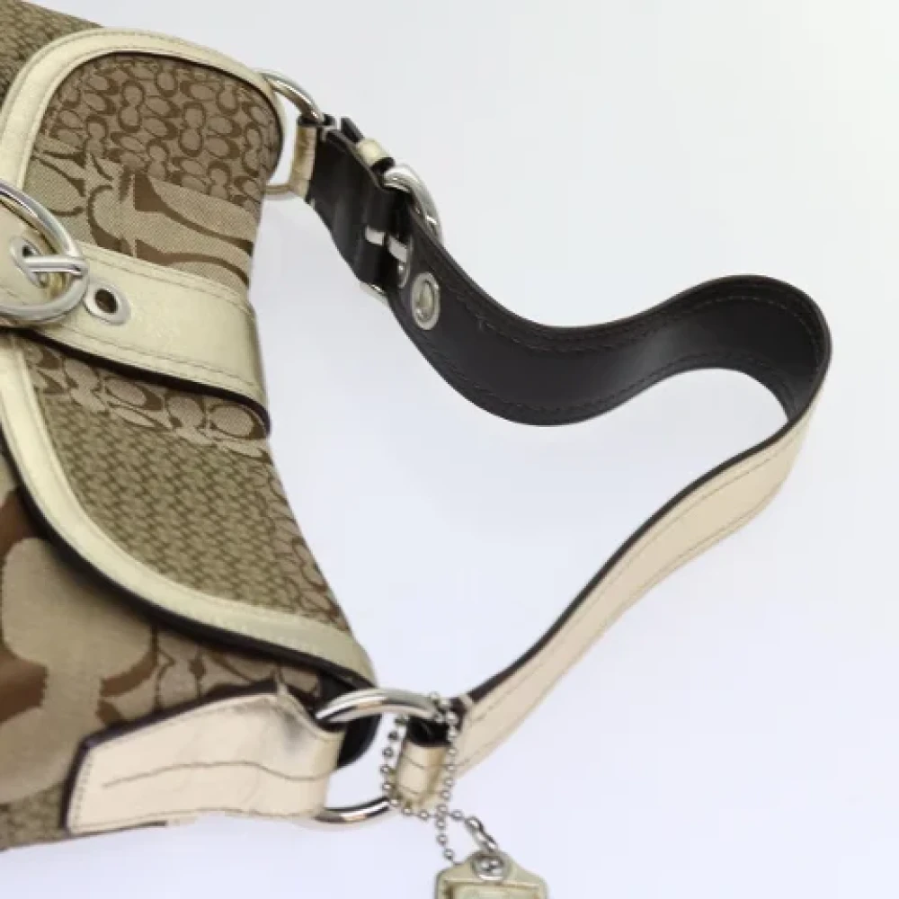Coach Pre-owned Canvas shoulder-bags Beige Dames