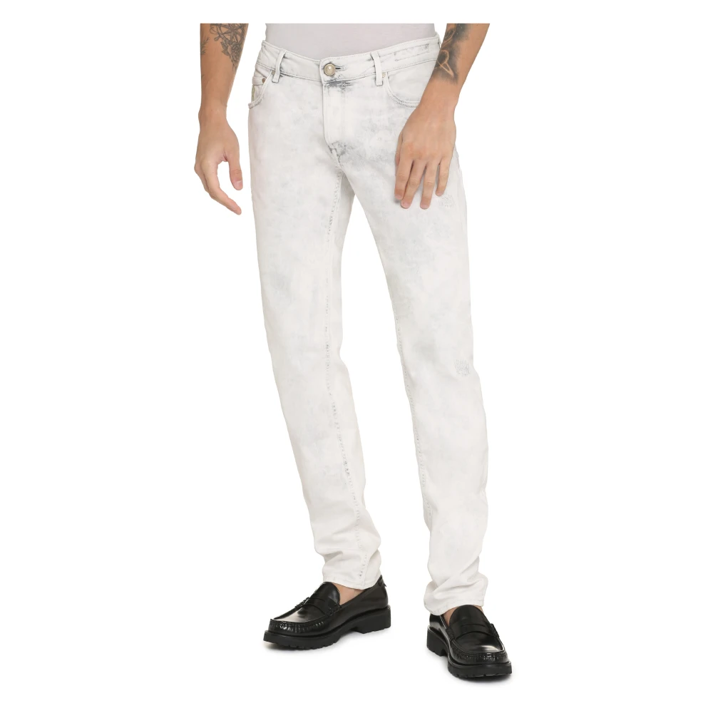 Hand Picked Versleten Slim Fit Jeans Gray Heren