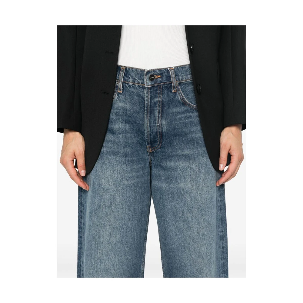 Anine Bing Wide Leg Denim Jeans Blue Dames