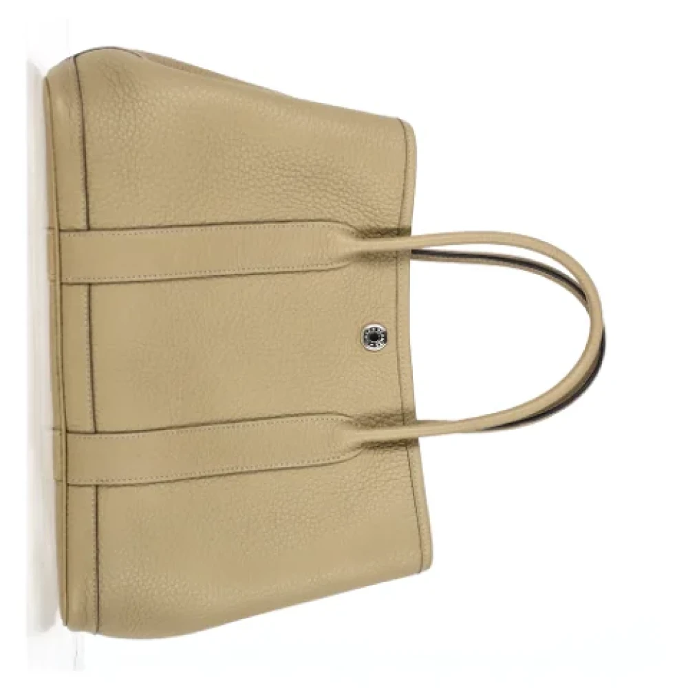 Hermès Vintage Pre-owned Leather handbags Beige Heren