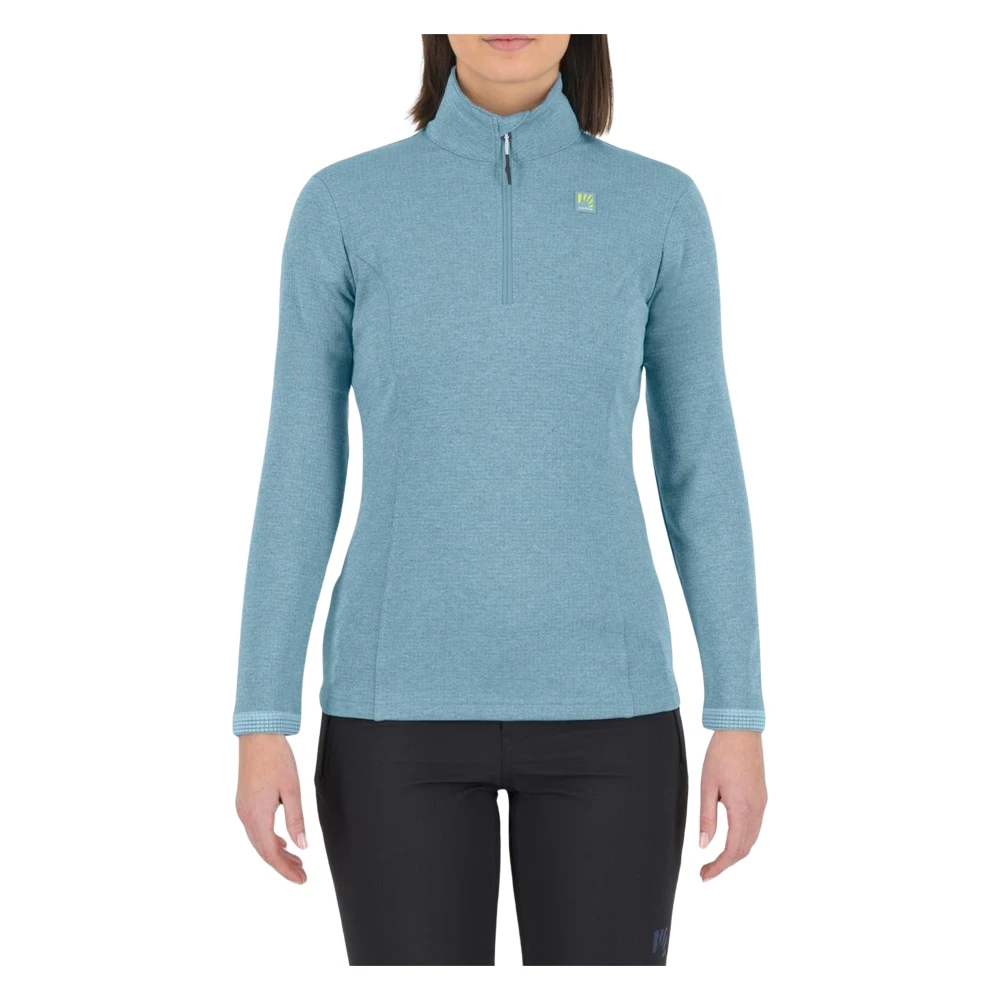 Karpos Women's Blue Turtlenecks, L, Half Zip Pizzocco Jacket