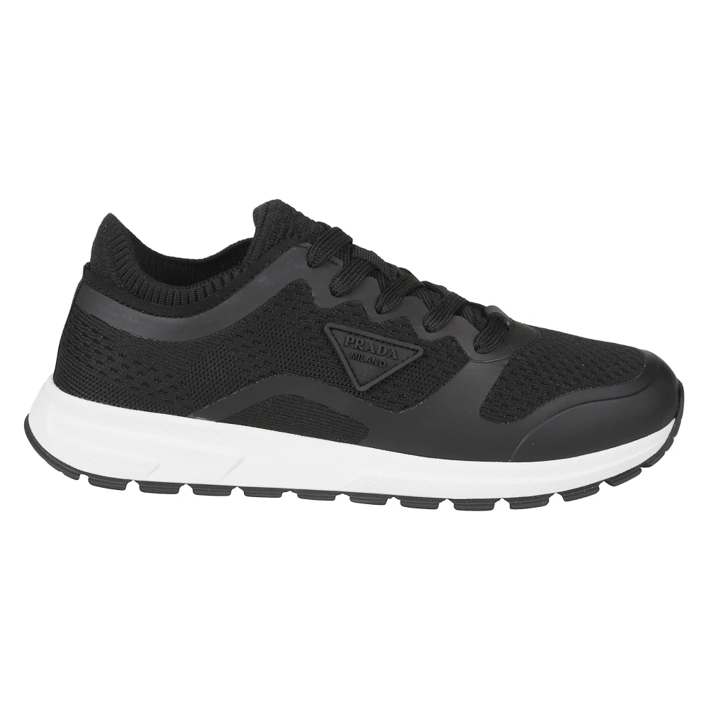 Prada Prax 2.0 Knit Fabric Sneakers Dames Schoenen Zwart