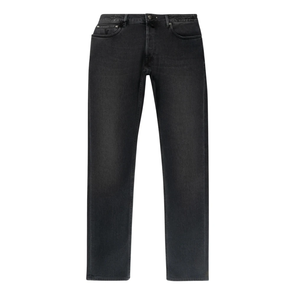 Hand Picked Hoge taille 5-pocket jeans moderne stijl Gray Heren