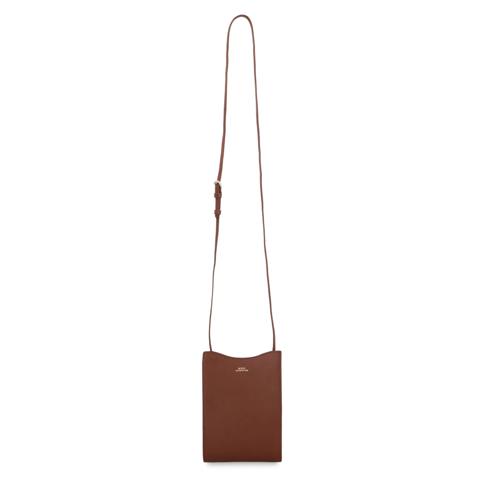 A.p.c. Leren Crossbody Tas met Verstelbare Band Brown Dames