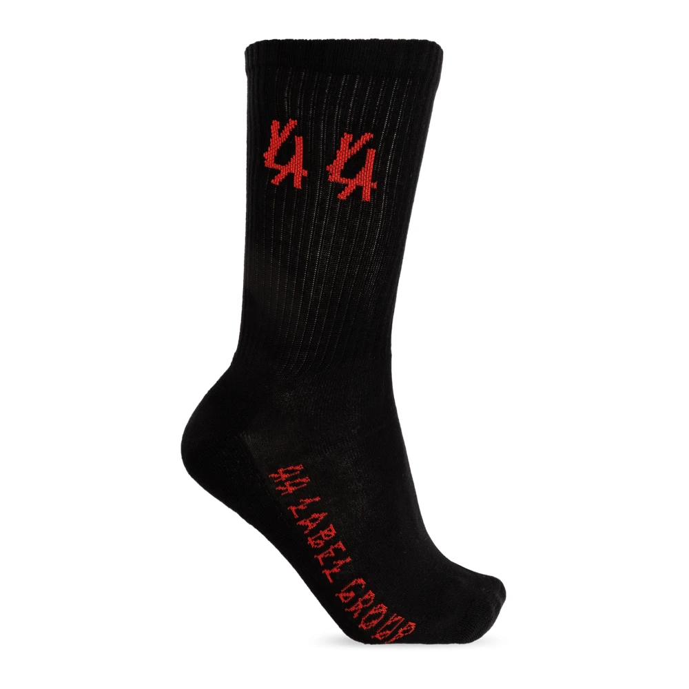 44 Label Group Katoenen sokken met logo Black Heren