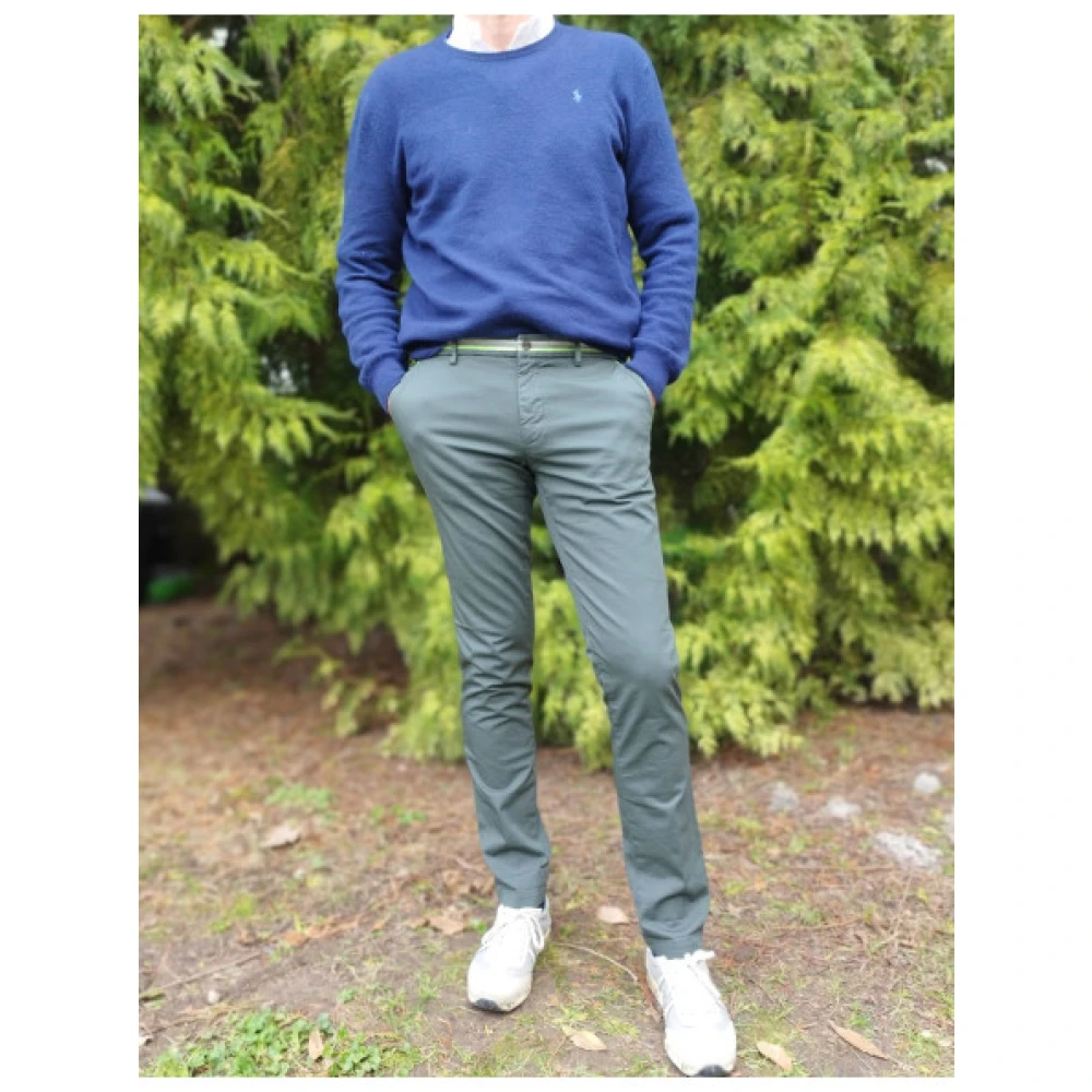 Mason's Milano Start Extra Slim Broek Green Heren