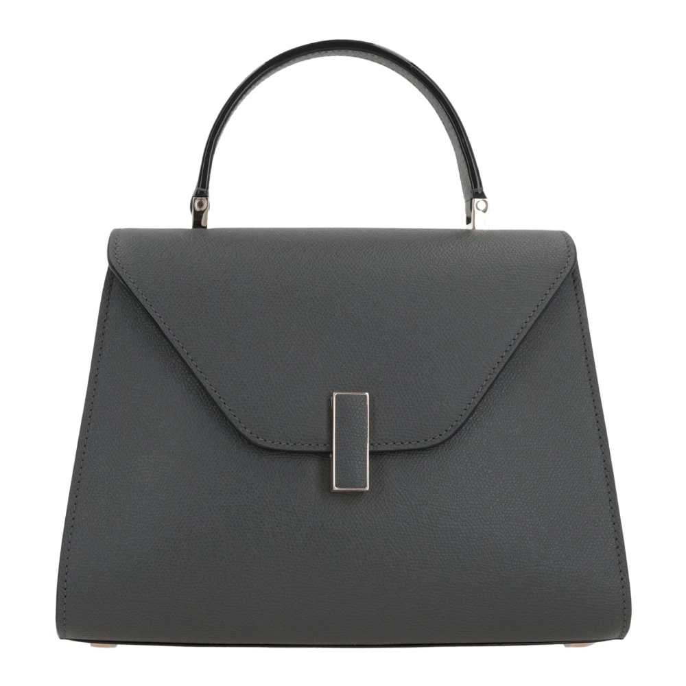 Valextra Donkergrijze Gehamerde Leren Handtas Gray Dames