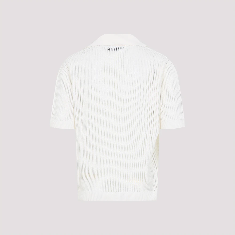 Amiri Mesh Polo Shirt Beige Heren