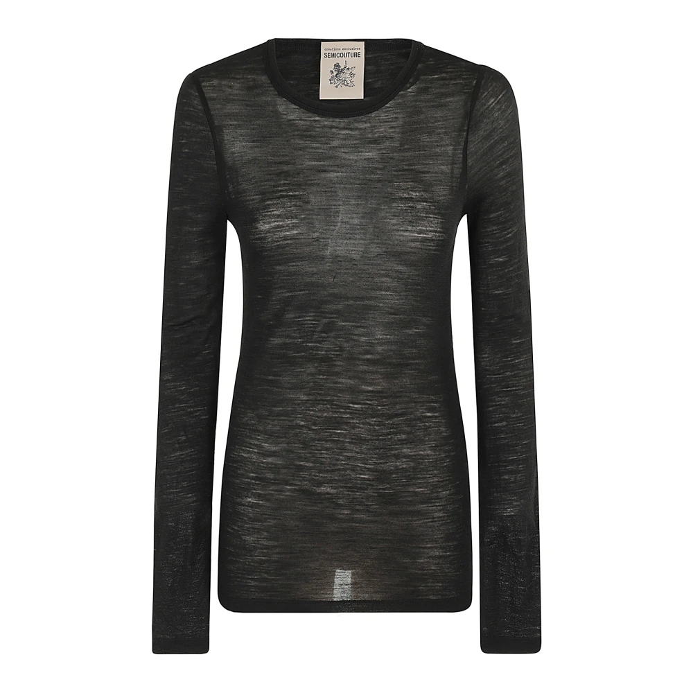 Semicouture Elegant Velvet Dress Black Dames