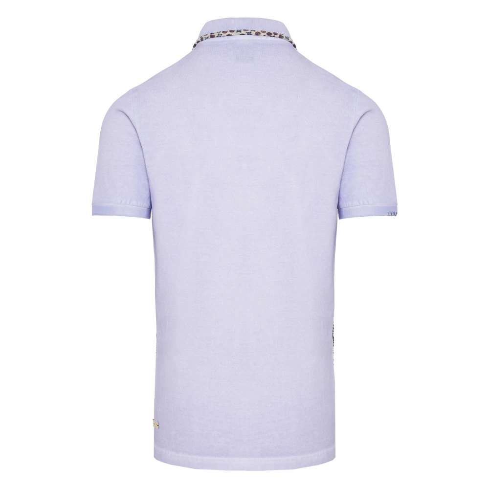 BOB Katoenen Polo Shirt 3 Knopen Purple Heren