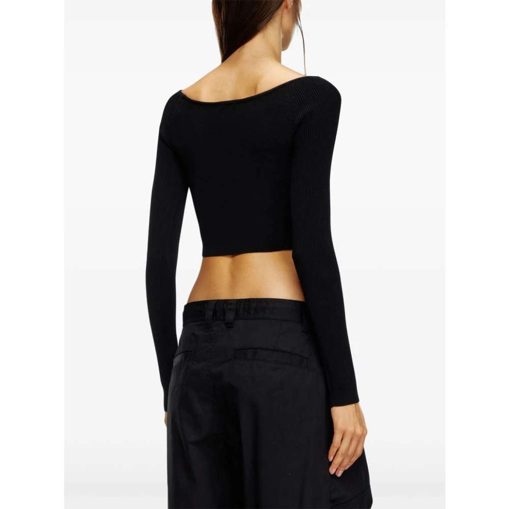 Diesel Stijlvolle Pullover met Lange Mouwen Black Dames