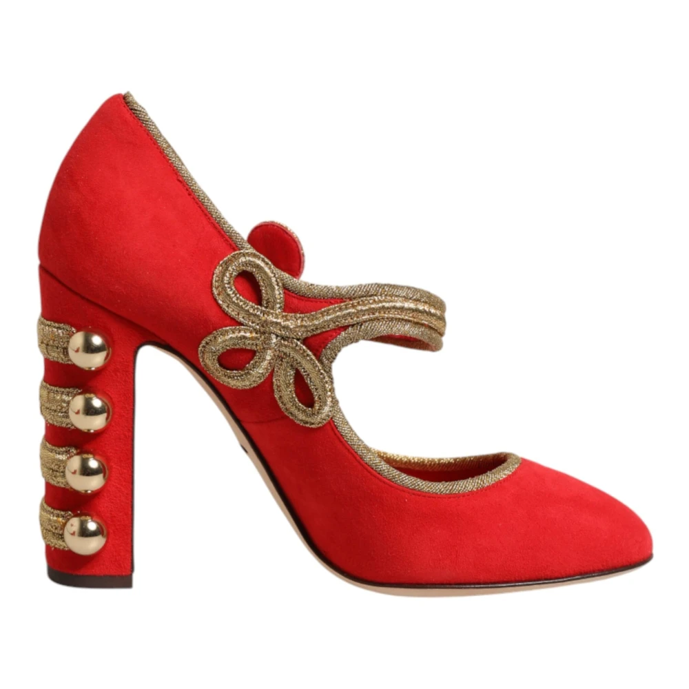 Dolce & Gabbana Women's Red Mary Janes Pumps