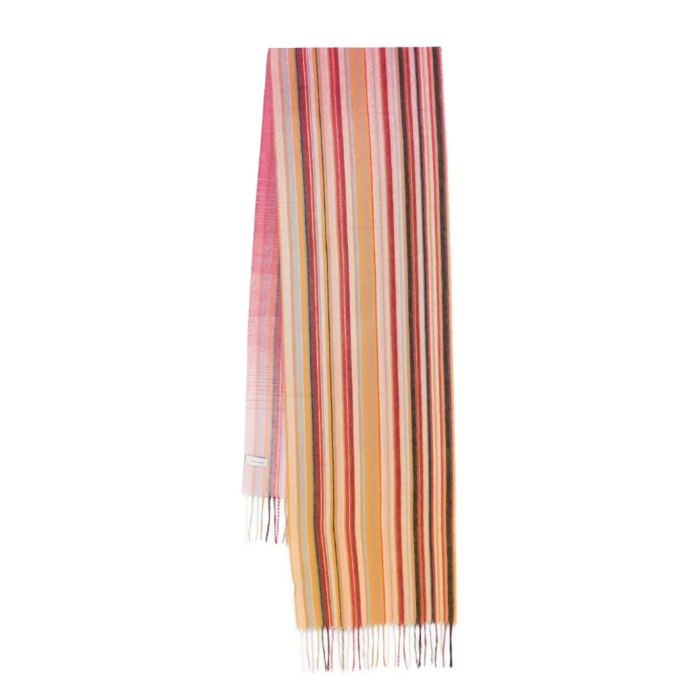 Paul Smith Gestreepte Wol Kasjmier Sjaal Multicolor Dames