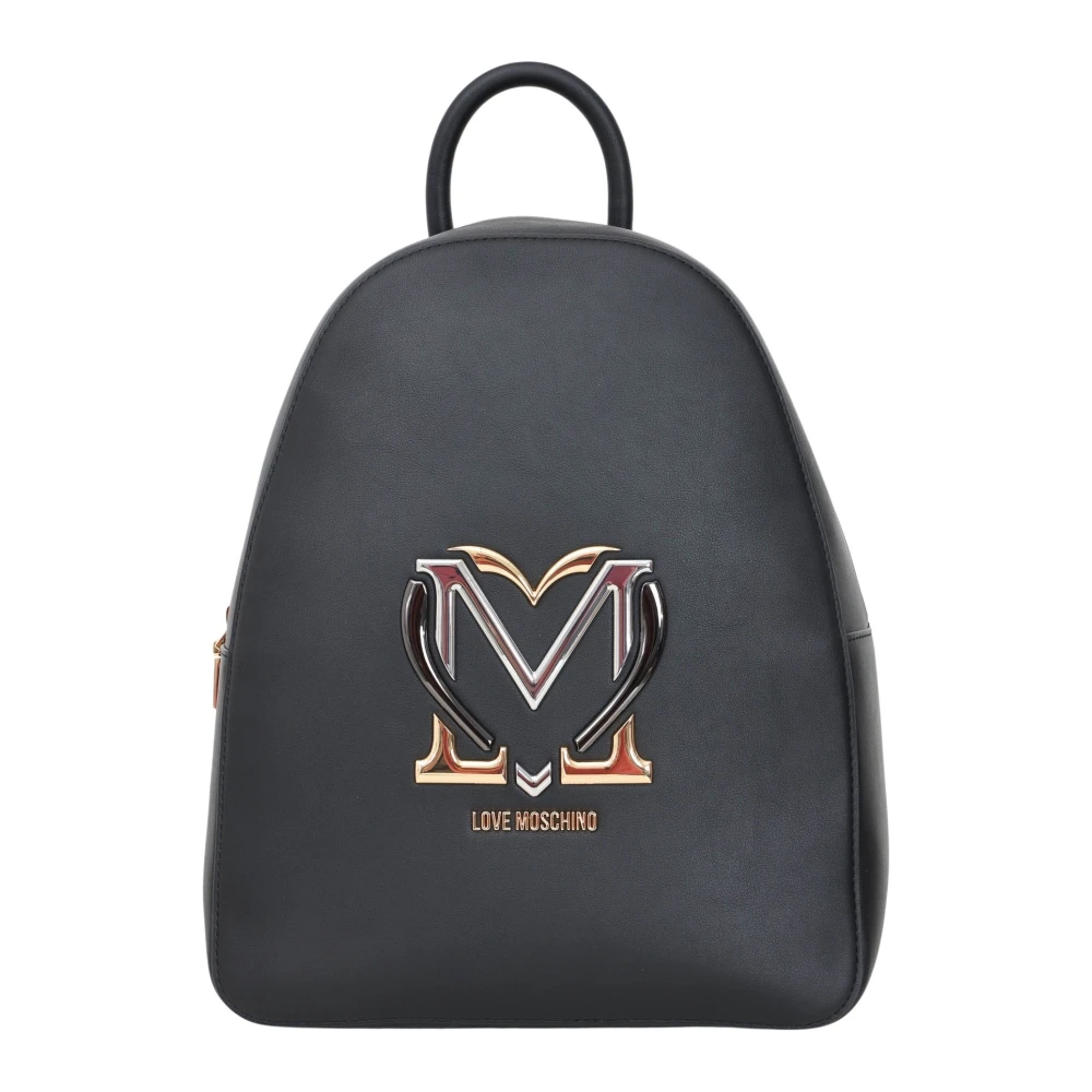 Love Moschino Zwarte damesrugzak met logo Black Dames