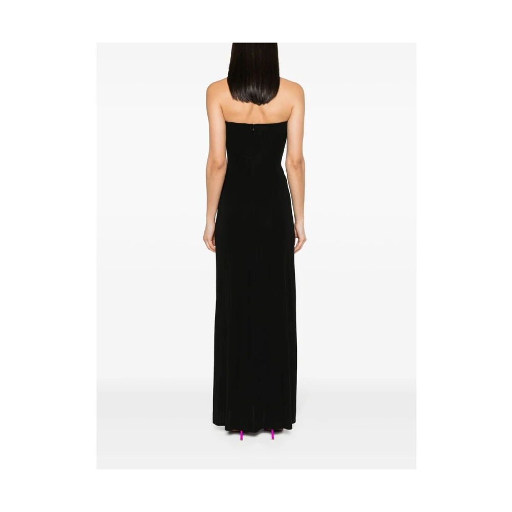 Christopher Esber Zwarte Maxi Jurk met Gedrapeerd Detail Black Dames