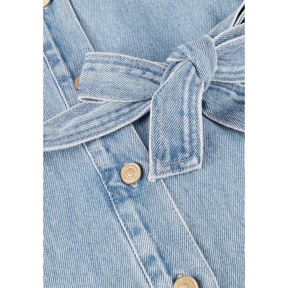 7 For All Mankind Blauwe Overhemdjurk voor Vrouwen Blue Dames