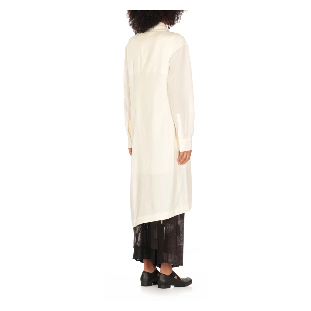 Y-3 Witte Linnen Mouwloze Jurk White Dames
