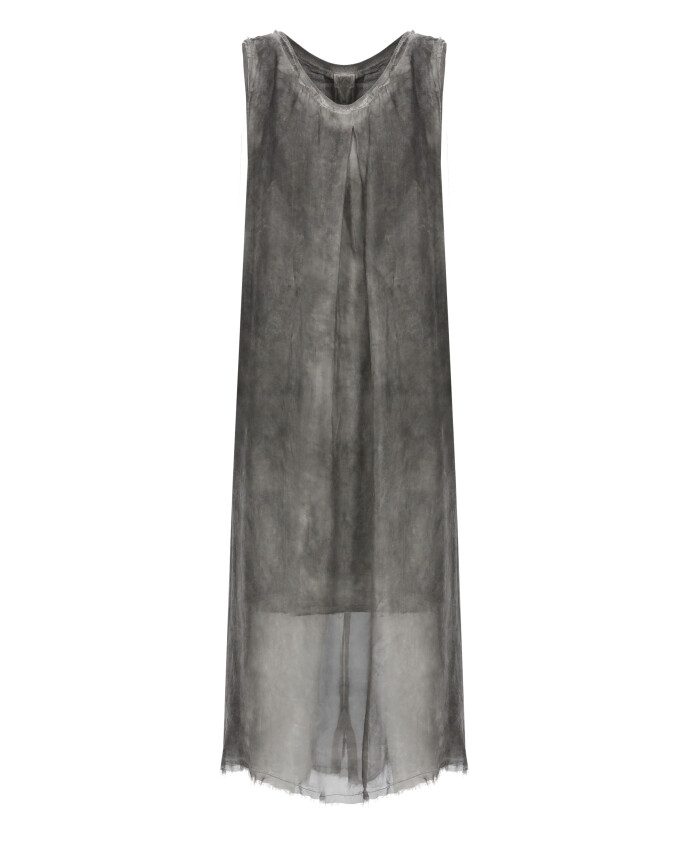 grijze-zijden-viscose-mouwloze-jurk