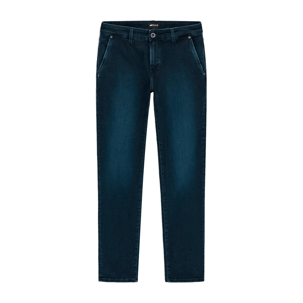 GAS Klassieke Denim Jeans voor Mannen Blue Heren