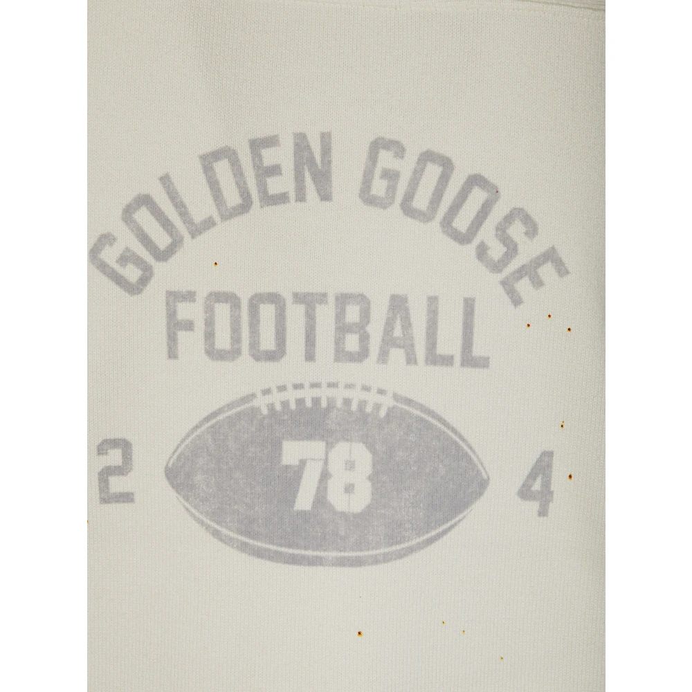 Golden Goose Vintage Voetbal T-shirt White Heren