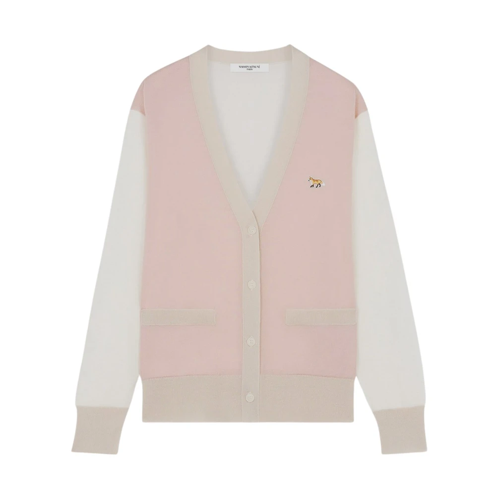 Maison Kitsuné Wol Vos Cardigan Multicolor Dames