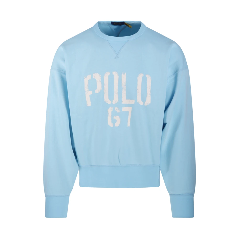 Ralph Lauren Herr Blå Sweatshirts & Hoodies M, Sweatshirt Med Rund Hals