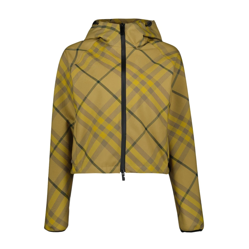 Burberry Vintage Check Hooded Kort Jack Beige Dames