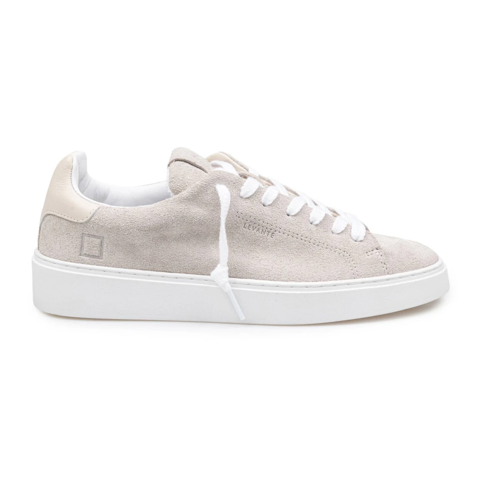 D.a.t.e. Men's Beige Suede Trainers Round Toe Lace-Up Size 10 Uk