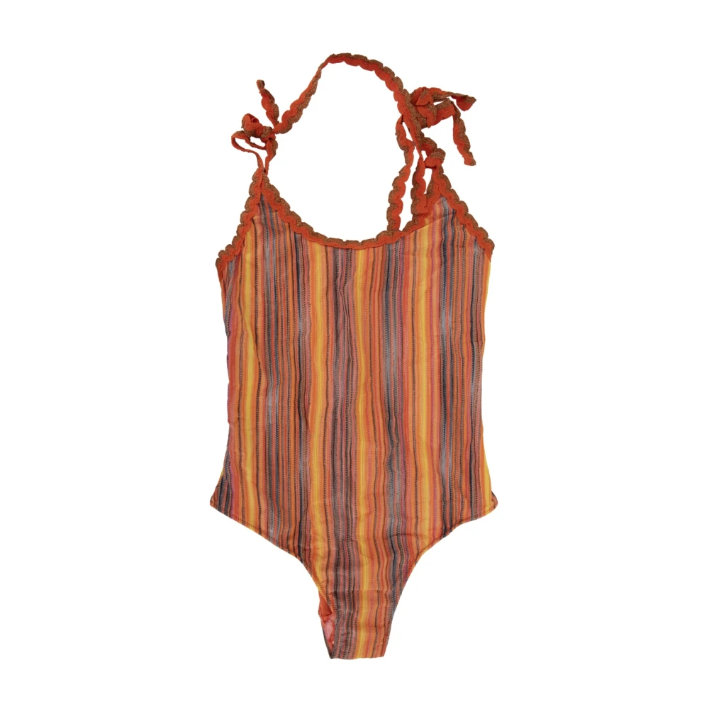 Me-Fui Women's Multicolor Swimsuits, L, Glittery Open Back Swimsuit