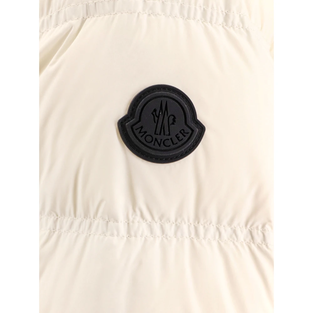 Moncler Gewatteerde capuchonjas met dubbele rits Beige Heren