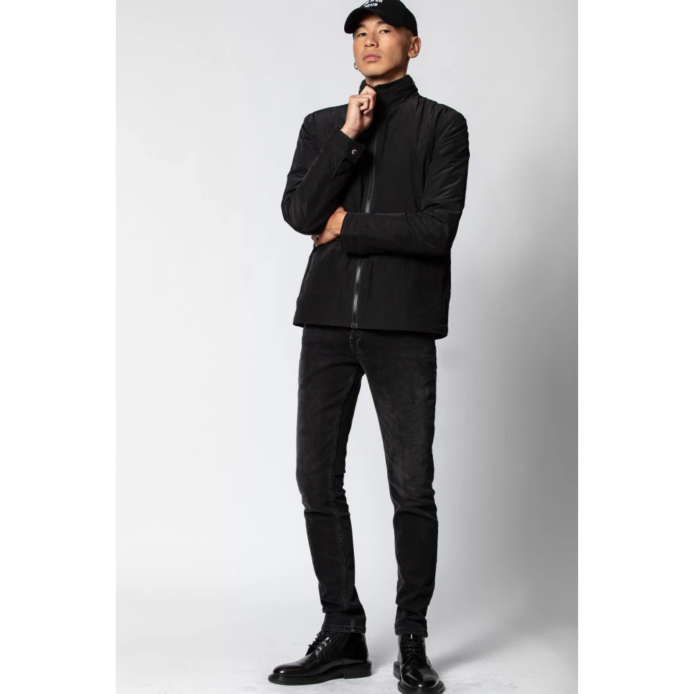 Zadig & Voltaire Lichtgewicht waterafstotende jas Black Heren