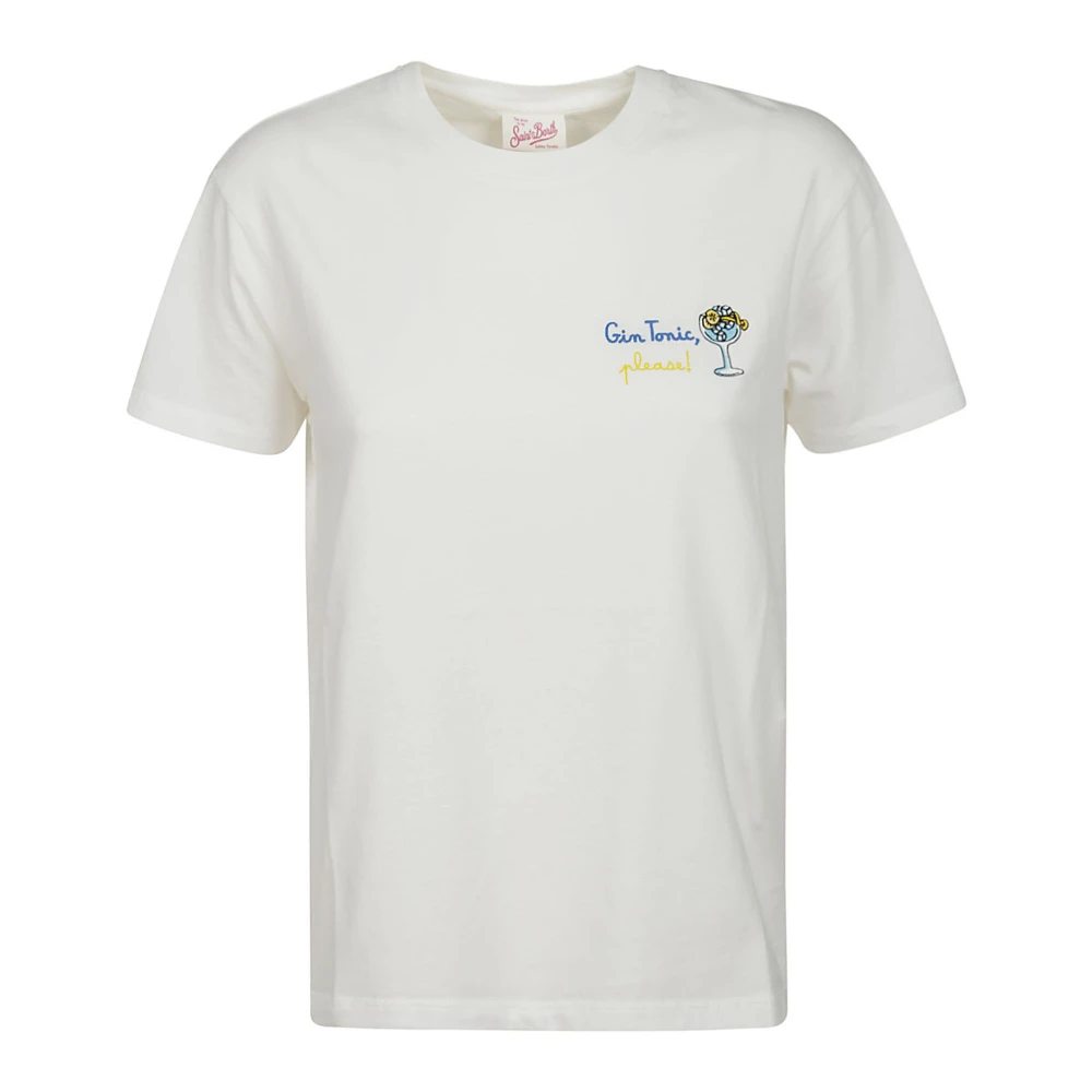 MC2 Saint Barth Kleurrijk Gin Tonic Geborduurd T-shirt White Dames