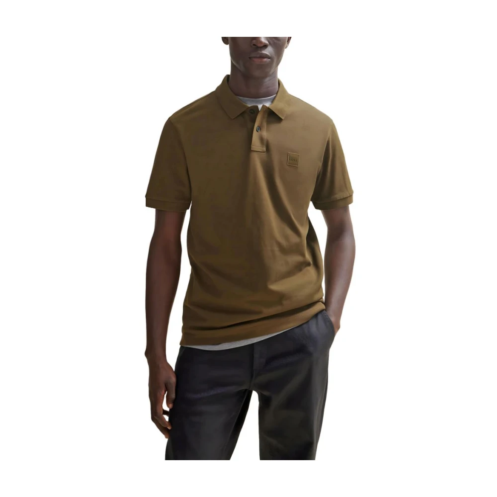 Hugo Boss Groen Katoen Polo Shirt Lente Zomer Green Heren