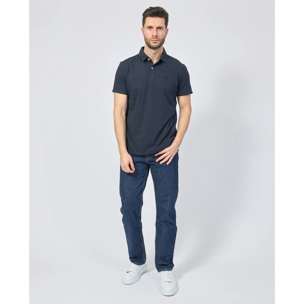 Ecoalf Biologisch Katoen Blauw Poloshirt Blue Heren