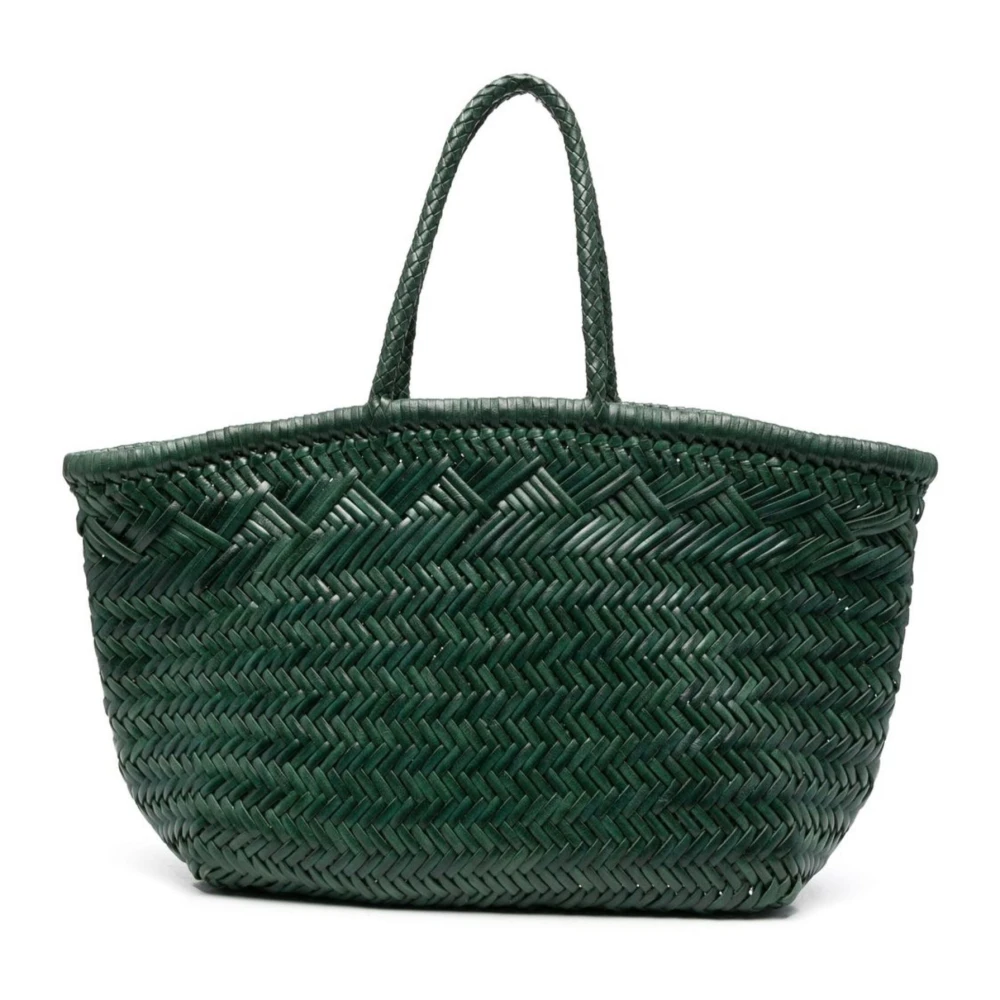 Dragon Diffusion Groene Bamboebos Geweven Leren Tas Green Dames