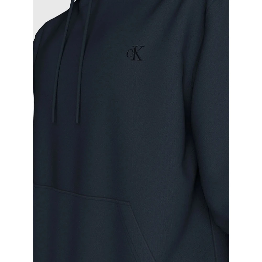 Calvin Klein Blauwe hoodie biologisch katoen Blue Heren