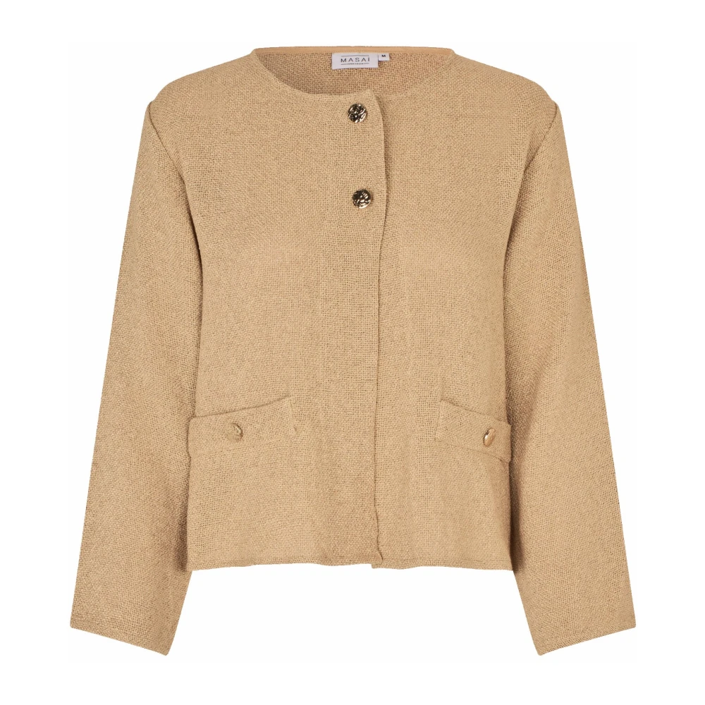 Masai Vrouw Beige Truien & Vesten Dames, M, Long Sleeve Cardigan