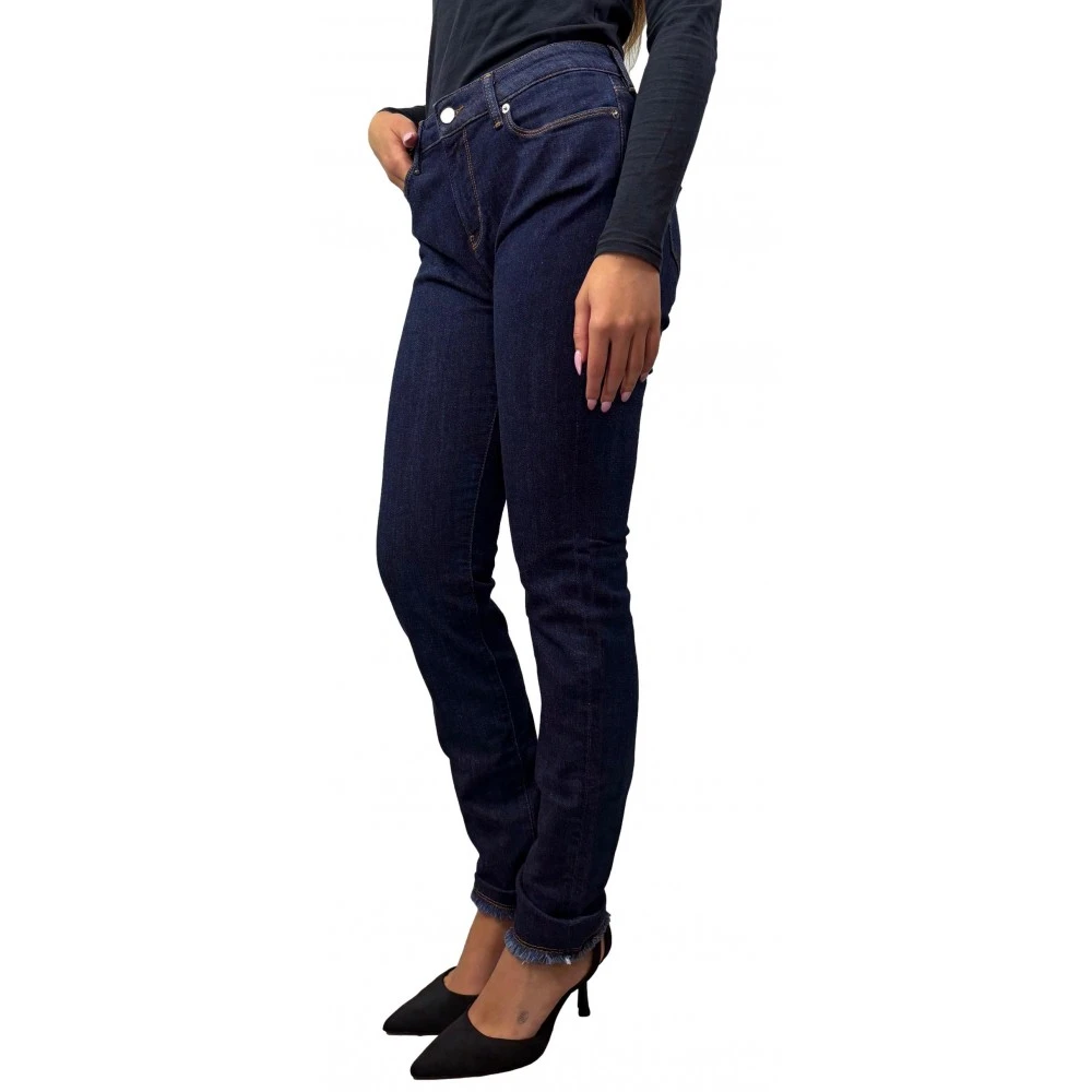 Love Moschino Klassieke Jeans in Katoen Elastaan Mix Blue Dames