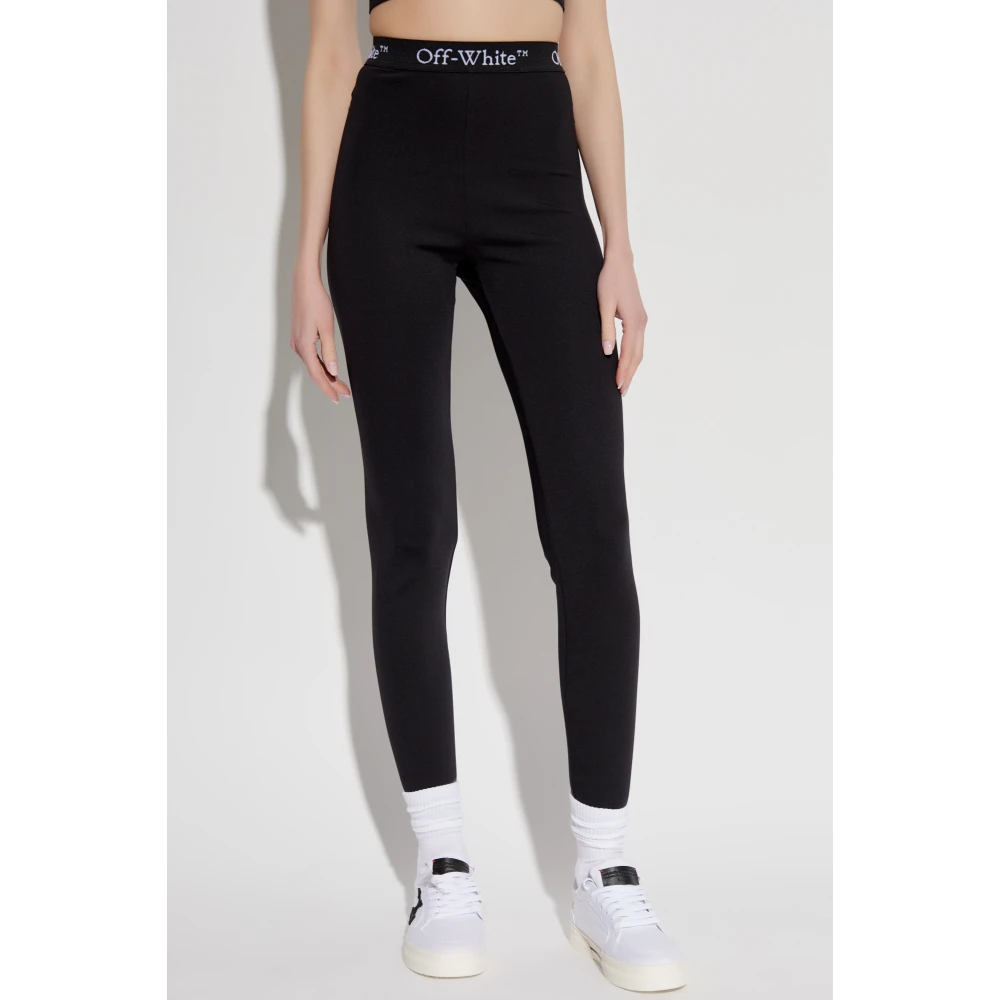 Off White Logo leggings Black Dames