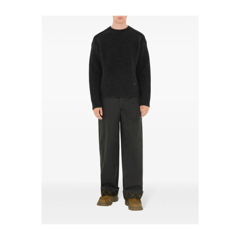 Burberry Luxe Crew Neck Sweater Black Heren