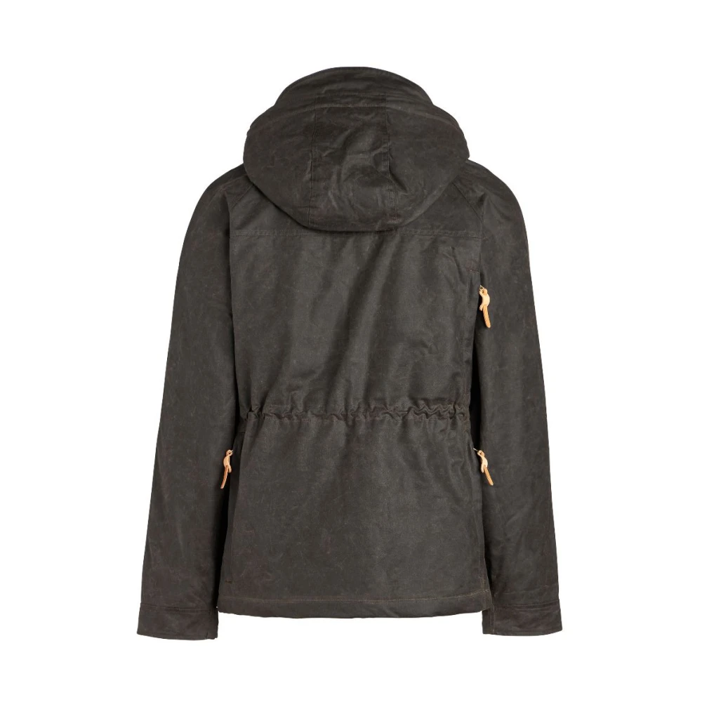 Manifattura Ceccarelli Casentino Green Camel Fisherman Parka Black Dames