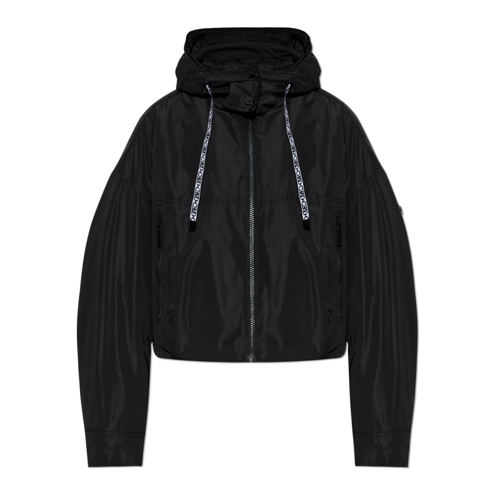 Michael Kors Gekropt hooded jack Black Dames