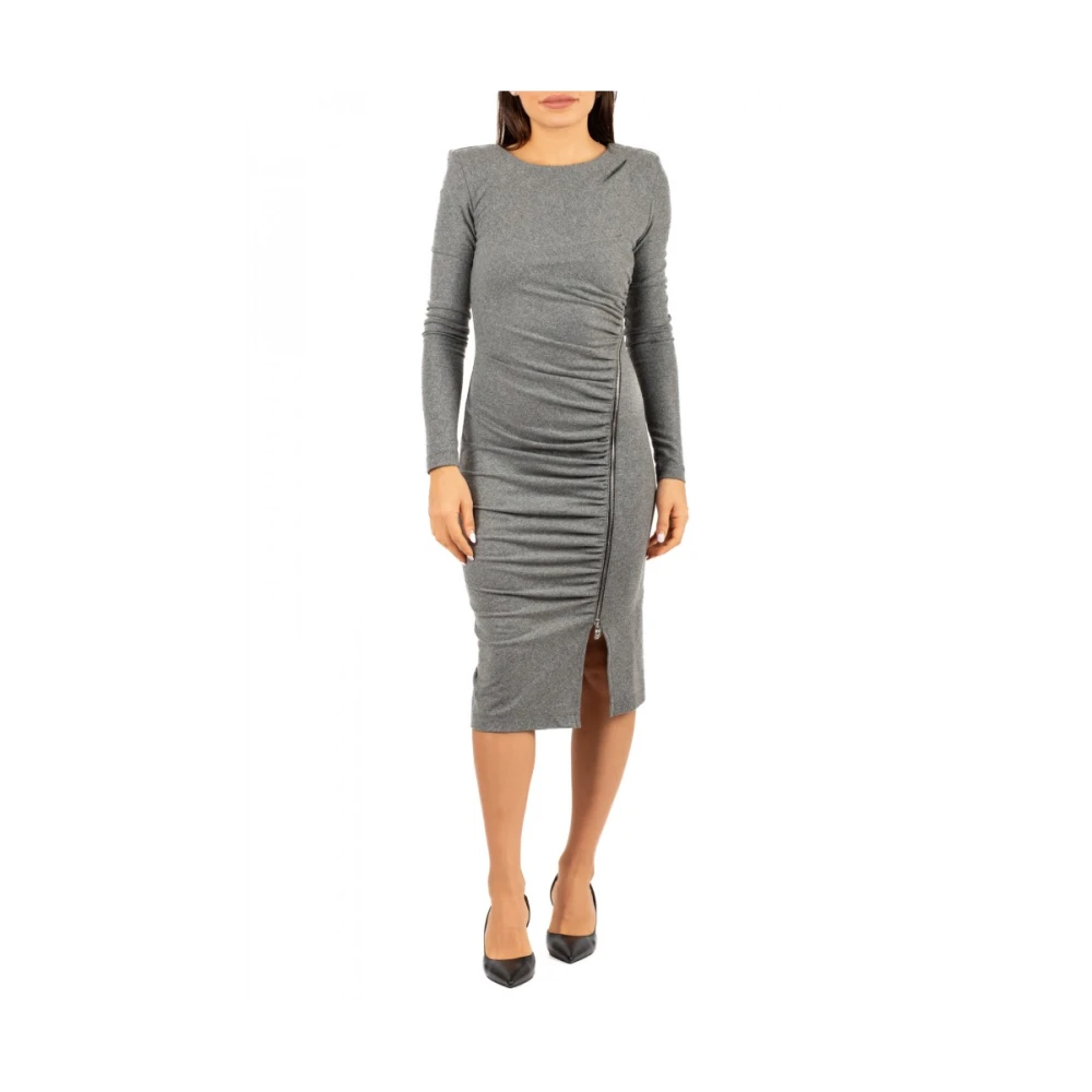 Pinko Women's Gray Abito - Midi Dresses - S - Dresses